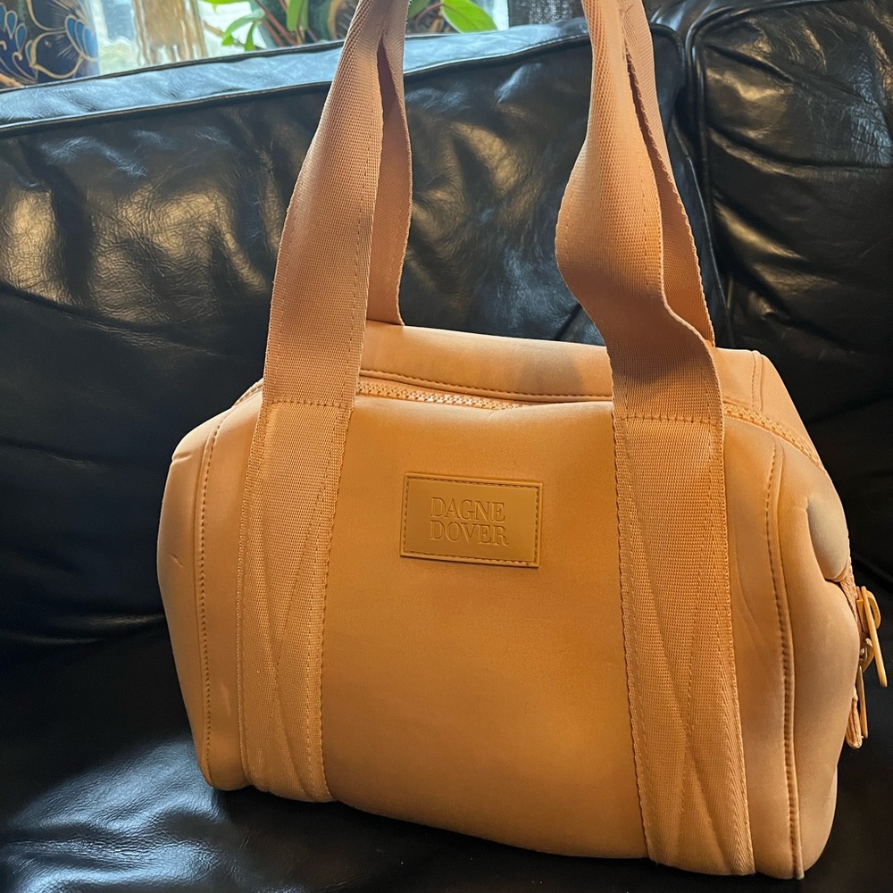 Small Dagne Dover Landon Carry-all in camel.